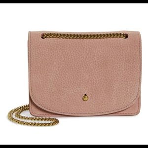 NWT Madewell crossbody suede leather chain bag